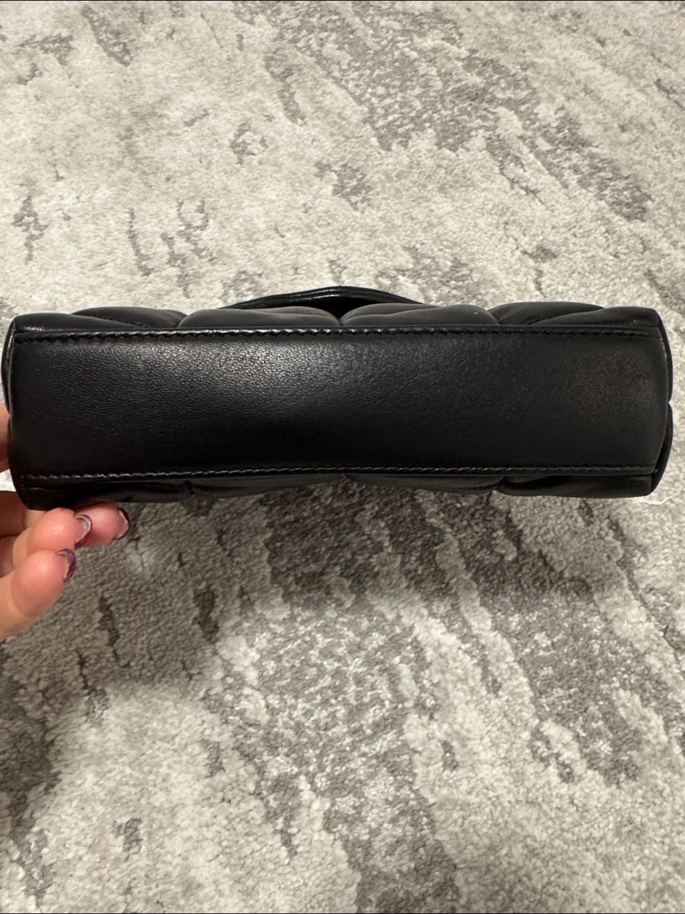 Yves Saint Laurent Black Quilted Leather Puffer Clutch with Gold YSL Logo - Picture 11 of 14